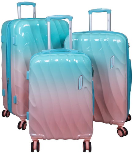 Monopol Marbella Blue/Pink suitcase set 3 pcs - Case Set - Main image