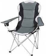 Trizand 23674 Záhradná a kempingová stolička, čalúnená, 120 kg, sivá - Kempingová stolička