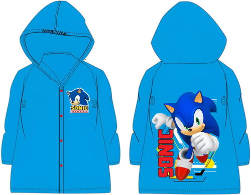 Nickelodeon Boy's raincoat turquoise size 116/122 - Sonic the Hedgehog - Raincoat - Main image