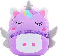 Excellent Semišový batoh fialový jednorožec - Backpack
