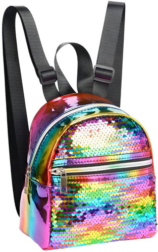 Excellent Sparkly Sequin Backpack - Rainbow - Small Backpack - Main image