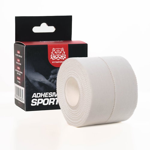 Fitspirit Premium sports adhesive tape 2.5 cm × 10 m, white - Tape - Main image
