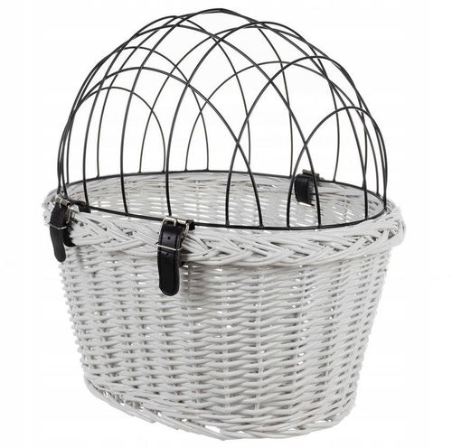 Purlov 23972 Přepravní koš na kolo s drátěnou kabinou 43 × 42 × 35 cm, bílý - Košík na kolo - Hlavní obrázek