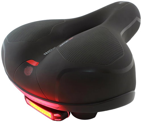 APT RW5I Gel bike saddle with rear light black - Saddle - Main image