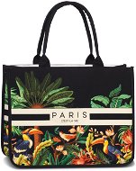 Fabrizio Beach Bag Paris Black/Multicoloured - Taška cez rameno