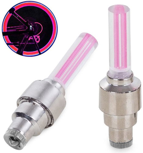 Verk Bicycle light valves - 2 pcs pink - Reflective Element - Main image