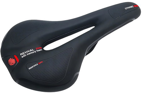 Verk 14508 Gel bicycle saddle reflective black - Saddle - Main image