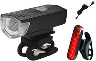 Trizand 23679 Bike light set, USB, IPX-6, 1200 mAh, 2 pcs - Bike Light