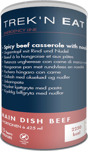 Trek'n eat Emergency Food Spicy beef stew with pasta 600 g - MRE - Main image