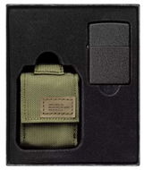 ZIPPO Sada taktické pouzdro + zapalovač Black Crackle - Zapalovač