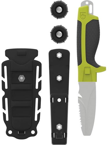 Gear Aid Knife TANU™ green + B. C. D. Adapter - Diving Knife - Main image