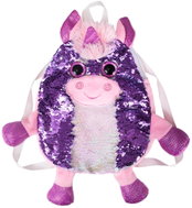 Wiky Sequin backpack, purple unicorn 38 cm - Small Backpack