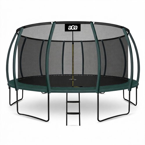 Aga SPORT EXCLUSIVE Trampoline 500 cm dark green + protective net + ladder - Trampoline - Main image