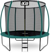 Aga Sport Exclusive Trampoline 305 cm dark green + protective net + ladder - Trampoline