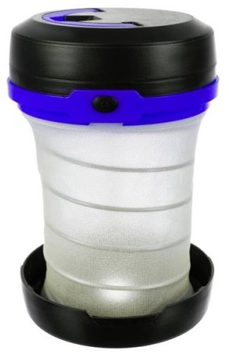Iso Trade Foldable tourist lamp Trizand 2in1 blue - LED Flashlight - Main image