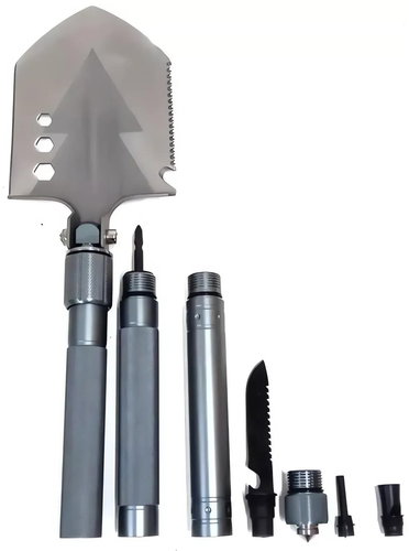 Pronett XJ3683 Field Folding Trowel 12 in 1 - Hand Shovel - Main image