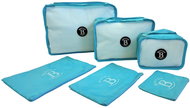 Packing Cubes Bertoo Travel suitcase organizers set of 6 light blue - Packing Cubes