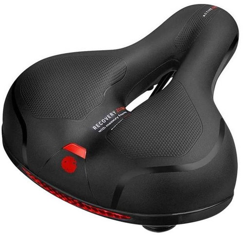 MDS Gel bicycle saddle with ventilation hole black - Saddle - Main image