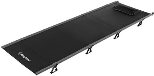 KING CAMP Kempingové skládací lehátko Ultralight Cot - černé - Camping Lounge Chair - Main image