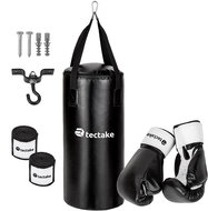 Tectake Boxing set with gloves and bag - black - Punching Bag