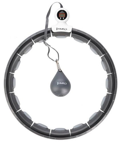 HMS Černá hula hoop obruč se závažím, magnety a počítadlem HHM15 - Hula Hoop - Main image