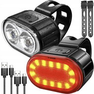 Trizand 24003 Sada LED osvětlení na kolo, USB, IPX4, 2 ks - Bike Light