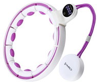 HMS HHM17 Masážní hula hoop se závažím, magnety a počítadlem, bílá a fialová - Hula Hoop