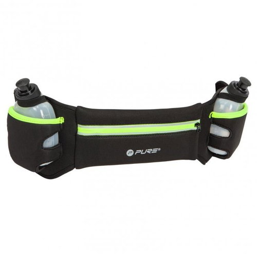 Pure2Improvesports belt with bottles and mobile phone case yellow - Bum Bag - Main image