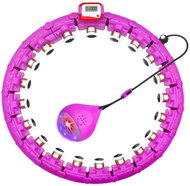 Leventi Masážní hula hoop obruč se závažím a počítadlem – purpurová - Hula Hoop