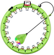 Leventi Masážní hula hoop obruč se závažím a počítadlem – zelená - Hula Hoop