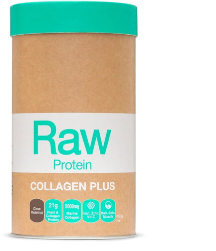 Amazonia Raw Protein Collagen Plus 450 g, chocolate with nuts - Protein - Main image