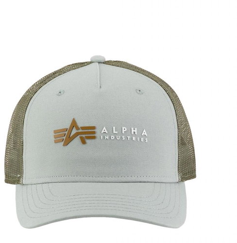 Alpha Industries Alpha Label Trucker Cap green dusty - Baseball Cap - Main image