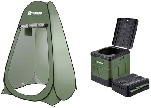 Holdcarp Portable Toilet & Hygiene Tent Set Portable Toi BIG + Toilet & Shower Tent - Chemical Toilet - Main image