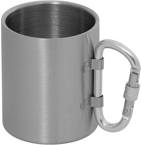 MFH Stainless steel cup 300 ml with carabiner - Camping Utensils - Main image