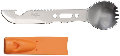 FoX Outdoor Stainless steel multifunctional cutlery with whistle - Camping Utensils - Main image