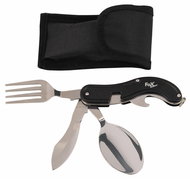 Fox Outdoor Multifunctional cutlery 4in1 black with case - Multitool 