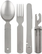 MFH Cutlery BW stainless steel four-piece folding set - Camping Utensils