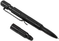 MFH Multifunction tactical pen with glass breaker and clip, black - Multitool 