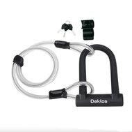 Daklos Ulock Very durable bike lock black + steel cable silver - Bike Lock
