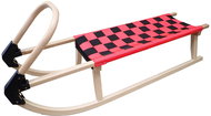 KUBIsport Sled 110 cm, wooden, red - Sledge