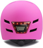 BLUETOUCH Safety helmet with LED - pink, S - Bike Helmet