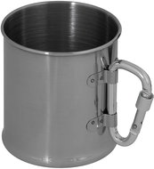MFH Stainless steel mug 220 ml with carabiner FoX Outdoor - Camping Utensils