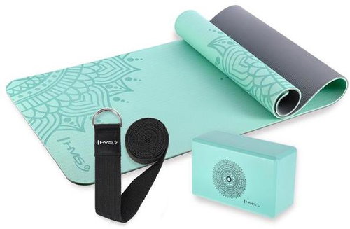 HMS Menthol Yoga Set - YM10 mat, KJ02 yoga block and SJ01 strap - Yoga Mat - Main image