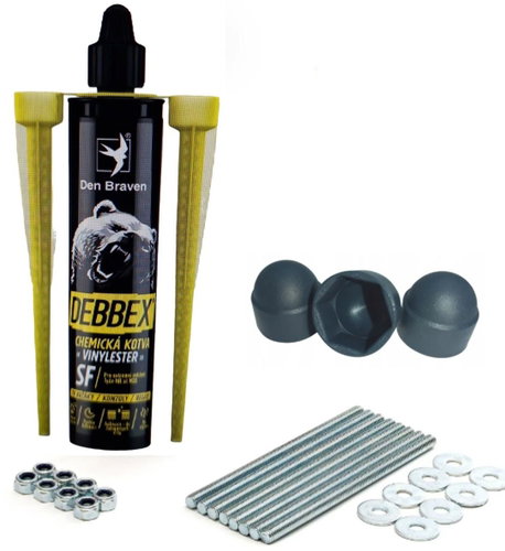 Dave Installation kit for fixing trapeze bars/ladders 8 × M10 P - 10 cm - Installation Kit - Main image