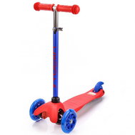 Meteor Tucan Červeno-Modrá - LED svítící kola/Nastavitelná řidítka - Nosnost 50 kg - Koloběžka