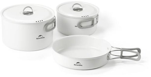 Naturehike ceramic cookware set for 3-4 persons - 1138 g - Camping Utensils - Main image