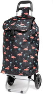HOPPA ST-57375 Flamingo, černá - Nákupní taška na kolečkách