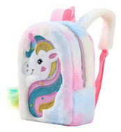 Excellent furry/plush, rainbow - Unicorn - Children's Backpack