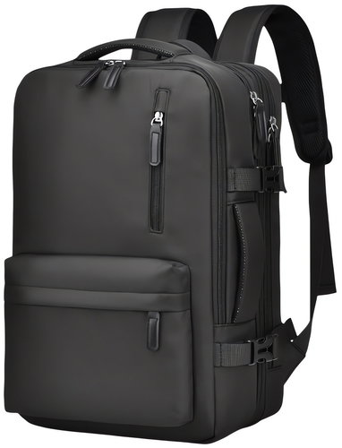 eCa PL177 Travel backpack 27 l, USB, black - Backpack - Main image