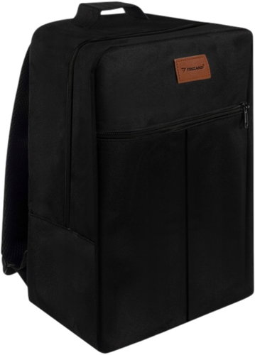 Trizand 26895 Travel airplane backpack 20 l, black - Backpack - Main image